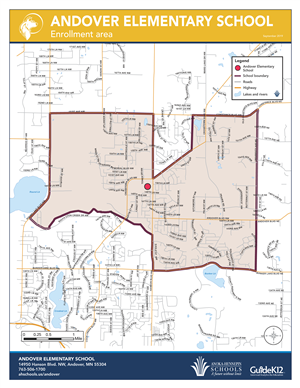 Andover Elementary enrollment area map 